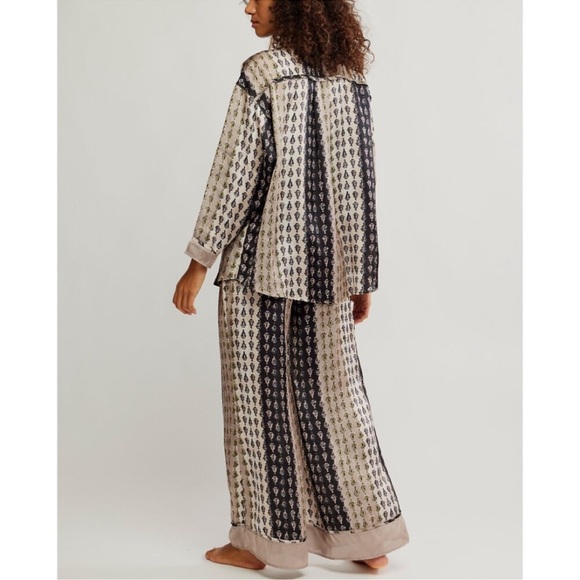 NWT FREE PEOPLE Dreamy Days PJ Set / Neutral Combo Medium - Picture 3 of 6
